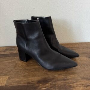 Marc Fisher Sleek Black Pointy Ankle Booties